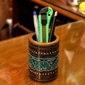 Wooden Pen Jar