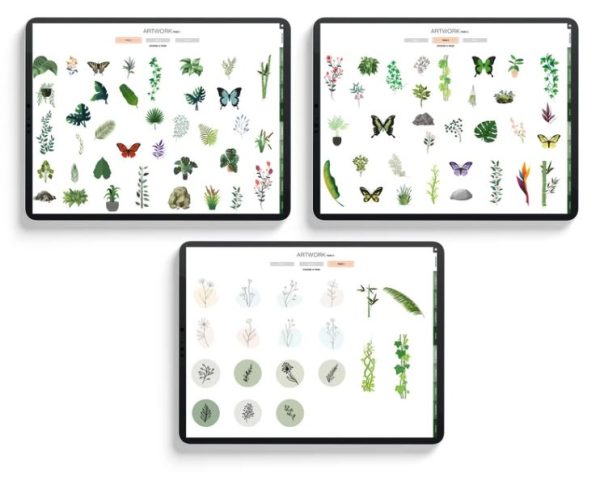 Digital Botanical Sticker Pack