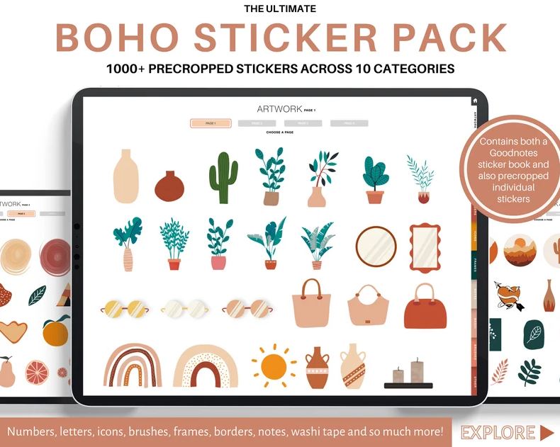 Boho Sticker Pack