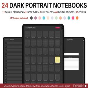 Dark Portrait Notbooks Bundle