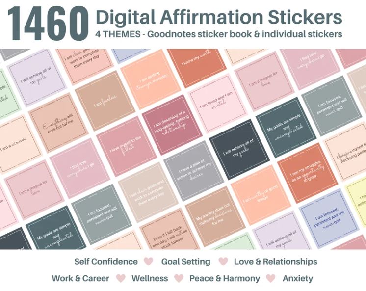 Digital Affirmation Sticker Pack