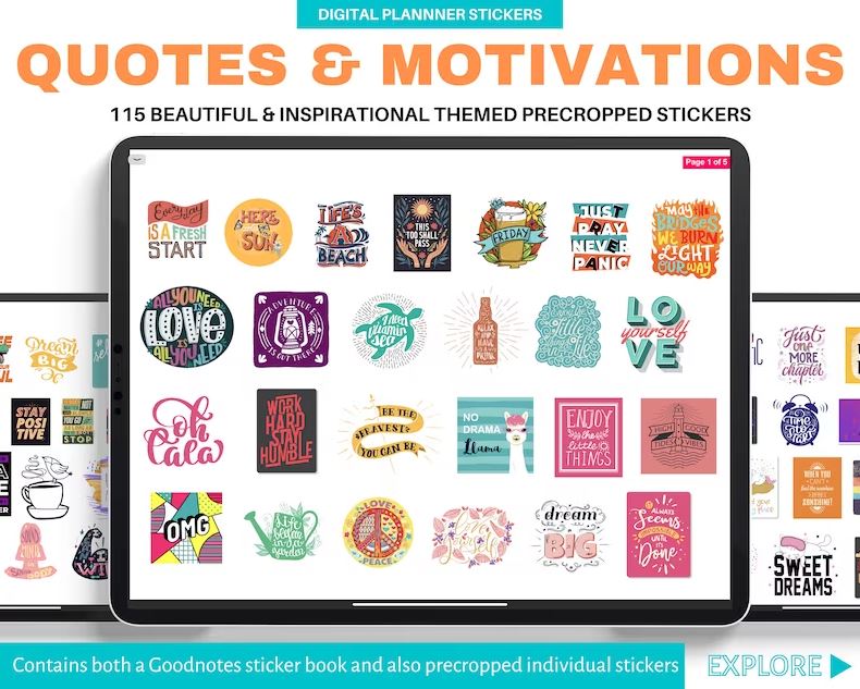Thoughts and Quotes Digital Stickers