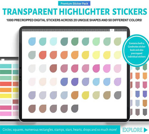 Transparent Highlighter Stickers