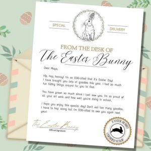 Editable Easter Bunny Letter For the Easter