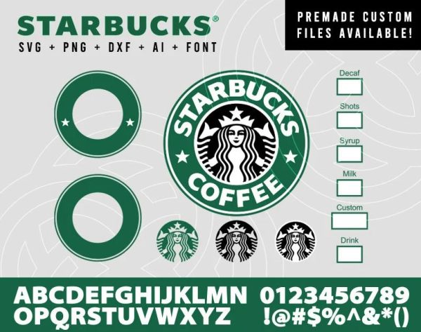 Personalised Starbucks Logo For Cricut Silhouette