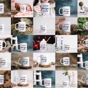 50 Mug & Coffee Cup Mockups Bundle