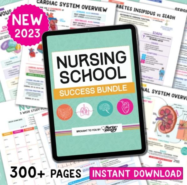Nursing School Notes Success Bundle