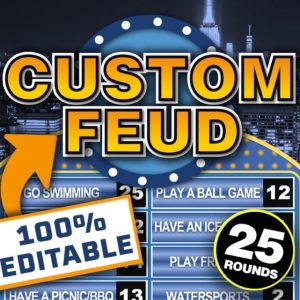 Custom Feud Family PowerPoint Party Game